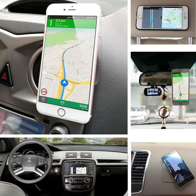Ywhomal Traceless Super Sticky Gel Pads Anti-Slip Double Sided Gripping Pads for Auto Car Home Cell Phone Glass Photo Holder with Easy Remove Washable Reusable Design Pack of 10 (Transparent) - Image 2